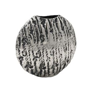 МЕТАЛНА ДЕКОРАТИВНА ВАЗА FL7825 СРЕБРИСТ ЦВЯТ 24x9x22cm