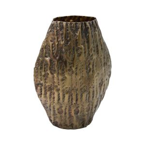 МЕТАЛНА ДЕКОРАТИВНА ВАЗА FL7825 ЦВЯТ БРОНЗ 22x12x32cm