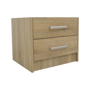 Нощно шкафче Olympus с 2 чекмеджета в цвят светъл дъб 47.5x40.5x40.5