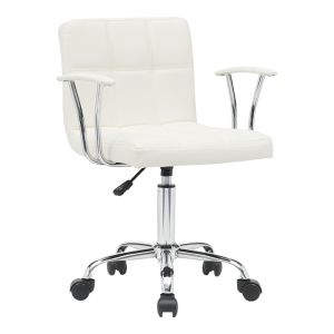 Офис стол Buleco pu бял 56x46x74-86см
