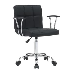 Офис стол Buleco pu черен 56x46x74-86см