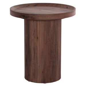 ПОМОЩНА МАСА MARGON HM18027 MDF В ТЪМНО КАФЯВ ДЪРВЕСЕН ЦВЯТ Φ45x50.5Hсм.
