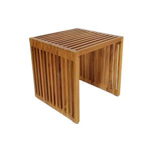 ПОМОЩНА МАСА SAIMON ТИКОВО ДЪРВО В ЕСТЕСТВЕН НЮАНС 40X40X40СМ