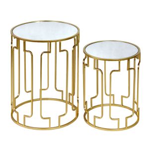 ПОМОЩНИ МАСИ КОМПЛЕКТ ОТ 2 SIENI GOLD МЕТАЛ-ОГЛЕДАЛНО СТЪКЛО
