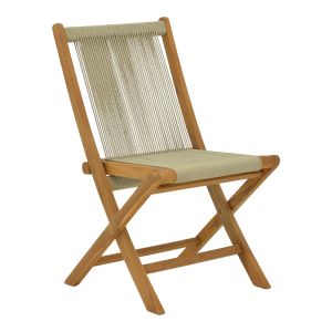 СГЪВАЕМ СТОЛ BANOU ТИКОВО ДЪРВО И ВЪЖЕ В ЧЕРЕН НЮАНС 51,5X58X88СМ