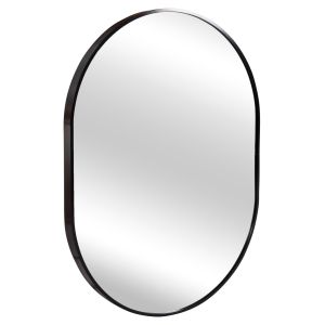 СТЕННО ОГЛЕДАЛО СЕРИЯ ARCHER HM4500.01 ОВАЛНА АЛУМИНИЕВА РАМКА В ЧЕРНО 59X79HCM.