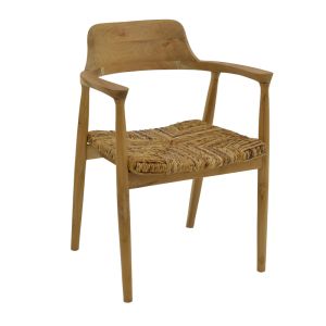 СТОЛ DENVERONE ЕСТЕСТВЕНО ТИКОВО ДЪРВО-БАНАНОВО ВЪЖЕ 57X54X79СМ