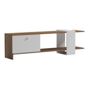 ТВ шкаф Standi меламинова в естествен бял цвят 120x25x36.8см