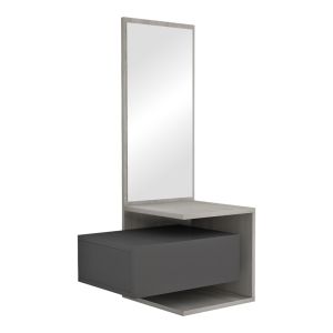 Тоалетка Kendi меламин в цвят сиво-цимент 49.1x31.3x90см