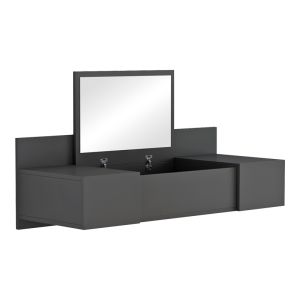 Тоалетка Paltar меламин в сив цвят 100x39.1x33см