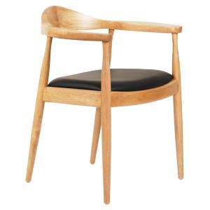 ТРАПЕЗЕН СТОЛ ADOR .01 КАУЧУКОВО ДЪРВО В ЦВЯТ ДЪБ И ЧЕРНО PU 62x54x76.5Hcm HM9948