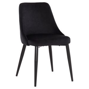 ТРАПЕЗЕН СТОЛ SERENITY HM8527.14 ЧЕРНО КАДИФЕ-ЧЕРНИ МЕТАЛНИ КРАКА 51x54x83.5Hcm.