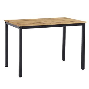 Трапезна маса Witte МДФ/Метал в цвят сонома с бял крак 110x70x76см