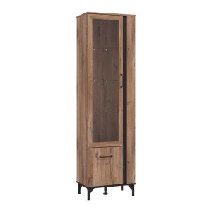 Витрина Corsica Дъб Флагстаф-черен 54,5x35x193см