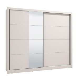 Гардероб с огледало Albi в цвят кашмир с размери 245x60x216см