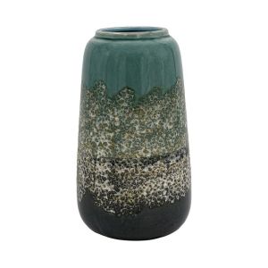 КЕРАМИЧНА ВАЗА FL2361 ЗЕЛЕНО-СИВ ЦВЯТ 19x32cm