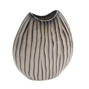 КЕРАМИЧНА ВАЗА FL525 БЕЖОВО-КАФЯВ ЦВЯТ 23x9x26cm