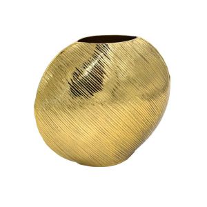 МЕТАЛНА ДЕКОРАТИВНА ВАЗА FL7795 ЗЛАТЕН ЦВЯТ 25x10x22cm