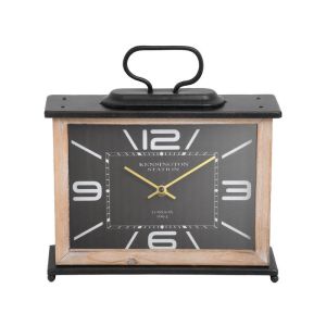 Настолен часовник &quot;Метал-Дърво&quot; с размери 28x8x29.5см