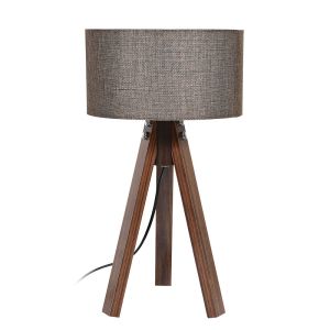 Настолна лампа в кафяв цвят с кафява основа с размери 25x45.5см