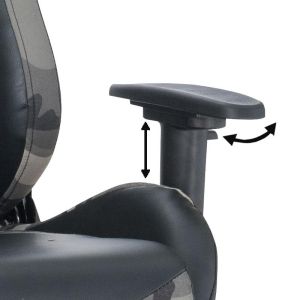 Офис стол &quot;Gaming&quot; в сив цвят със сиви детайли, размери 68.5x69.5x128.5см