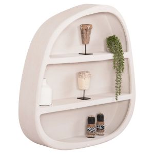 СТЕНЕН РАФТ СЕРИЯ SANTORINI HM18058 MDF В МЪСКО БЯЛ ЦВЯТ 95x18x100Hcm.