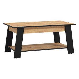 Холна маса Piave artisan дъб-черно матово фолио 101x55x47см