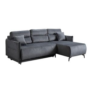 ЪГЛОВ РАЗТЕГАТЕЛЕН ДИВАН CASTEL СИВ 213X154X74СМ