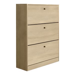 Warat 3 Шкаф за обувки в естествен цвят 80x24x112см