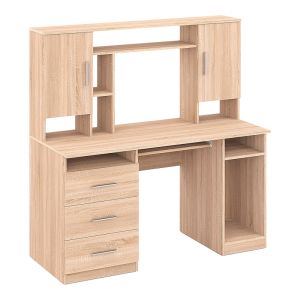 Бюро Keldra с чекмеджета и шкафове в цвят сонома 140x59.8x142.2см