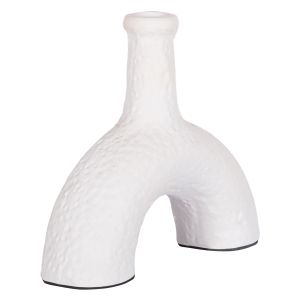 ДЕКОРАТИВНА ВАЗА СЕРИЯ CLAYVON HM4403 ТЕРАКОТ В БЯЛ ЦВЯТ 23.5x7.5x21Hcm.
