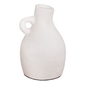 ДЕКОРАТИВНА ВАЗА СЕРИЯ CLAYVON HM4405 ТЕРАКОТ В БЯЛ ЦВЯТ Φ13x21Hcm.
