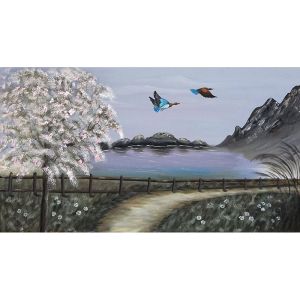 КАРТИНА ЕЗЕРО С ПАТИЦИ - 110x60см 1/КУТИЯ