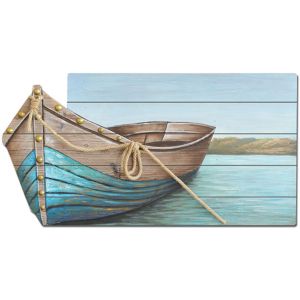 КАРТИНА НА ДЪРВЕНА ЛОДКА (3D) 50x100см. 6/КИБ