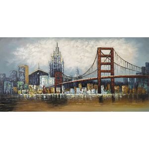 КАРТИНА НА ПЛАТНО GOLDEN GATE BRIDGE - 120x60cm 8/KIB