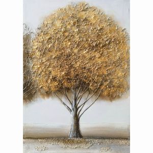 КАРТИНА НА ПЛАТНО ЗЛАТНО ДЪРВО - 3D ЕЛЕМЕНТИ - 70x100cm 6/KIB