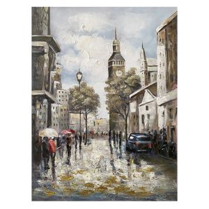 КАРТИНА НА ПЛАТНО ПЪТ В ЛОНДОН - 60x80cm 12/КУТ.