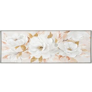КАРТИНА НА ПЛАТНО С РАМКА ЦВЕТЯ МАГНОЛИЯ ПАСТЕЛ - 100x50cm 1/8KIB