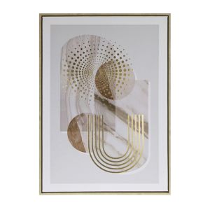 КАРТИНА НА ПЛАТНО С ФОРМА НА РАМКА-МРАМОР БЕЖОВ-ЗЛАТИСТ - 50x70cm 6/KIB