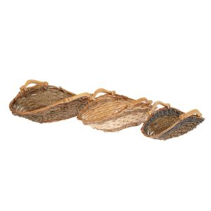 КАФЯВА КОШНИЦА S 3 W ДЪРВЕНИ ДРЪЖКИ A:50X24X15 B:44X19X13 C:37X14X12 CM