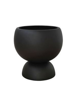 КАШПА ОТ ФИБЕРНА ГЛИНА С ОСНОВА МАТОВО ЧЕРНО - Φ35x35см 1/КУТИЯ