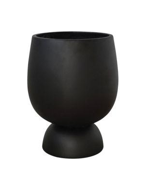 КАШПА ОТ ФИБЕРНА ГЛИНА С ОСНОВА МАТОВО ЧЕРНО - Φ35x45см 1/КУТИЯ