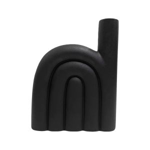 КЕРАМИЧНА ВАЗА ARCON HM4639.02 МАТИРАН ЧЕРЕН 23.5x5.5x29.5Hcm.