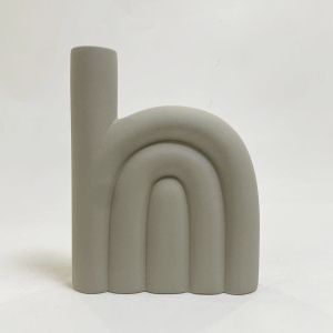 КЕРАМИЧНА ВАЗА ARCON HM4639.03 MATTE GREY 23.5x5.5x29.5Hcm.