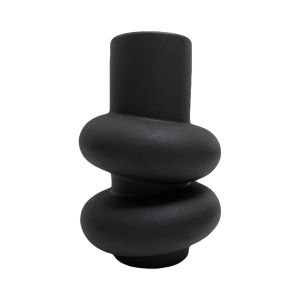 КЕРАМИЧНА ВАЗА ROOK HM4627.02 МАТИРАН ЧЕРЕН Φ16x25,5Hcm.