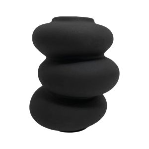 КЕРАМИЧНА ВАЗА ROOK HM4628.02 МАТИРАН ЧЕРЕН Φ16x19.5Hcm.
