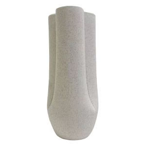 КЕРАМИЧНА ВАЗА ГЛАЗУРА HM4611.01 OFF WHITE Φ15.5x33.5Hcm.