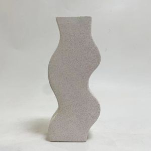 КЕРАМИЧНА ВАЗА СЕРИЯ &quot;SEBOR&quot; HM4589.01 OFF WHITE 13x6x30Hcm.