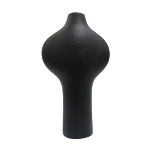 КЕРАМИЧНА ВАЗА СЕРИЯ ARKEN HM4621.02 МАТОВО ЧЕРНО 18.5x8.5x32Hcm.