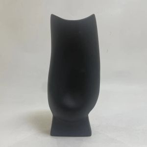 КЕРАМИЧНА ВАЗА СЕРИЯ GLAZE HM4609.02 МАТОВО ЧЕРНО 17x12x38Hcm.